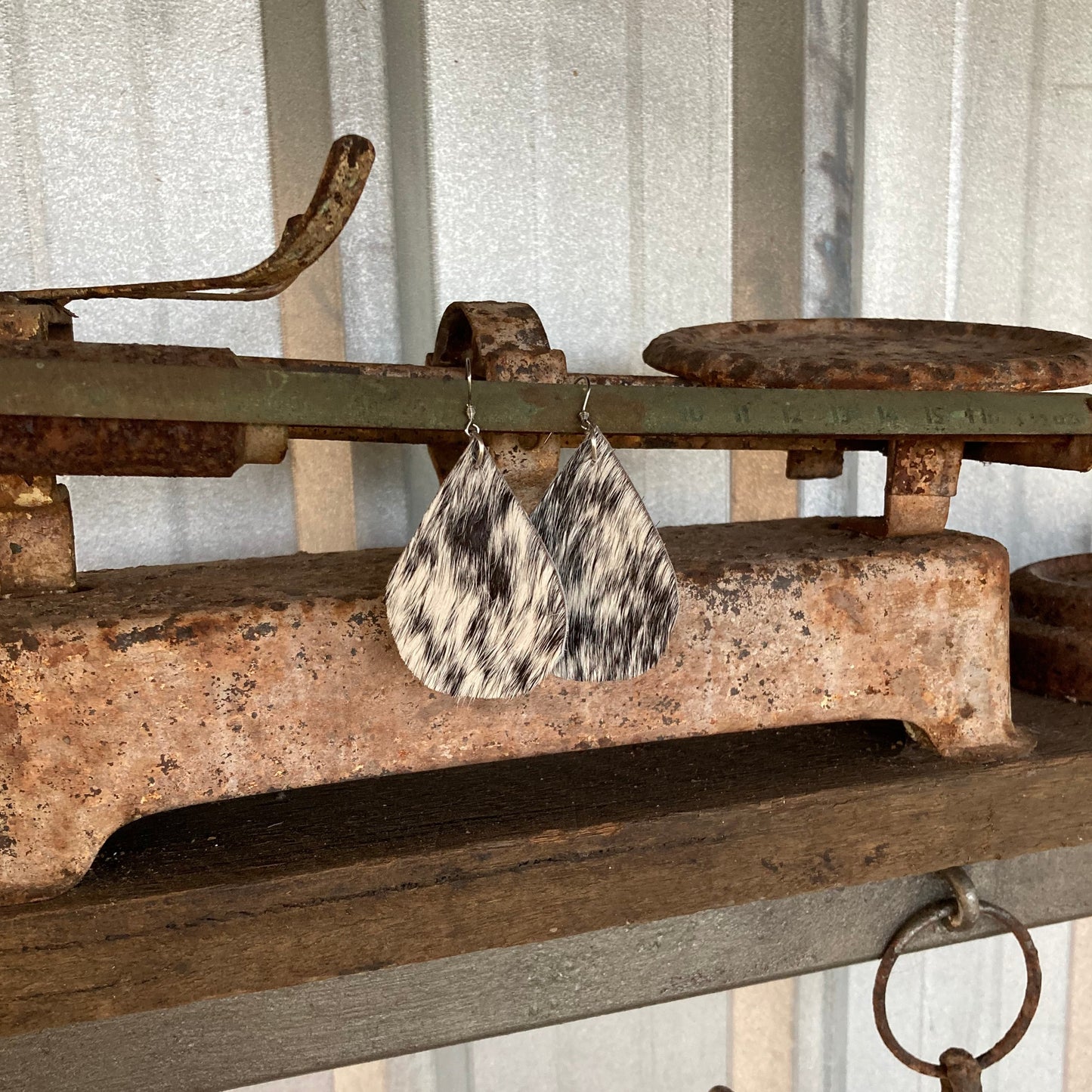 Cowhide Dangle Earrings