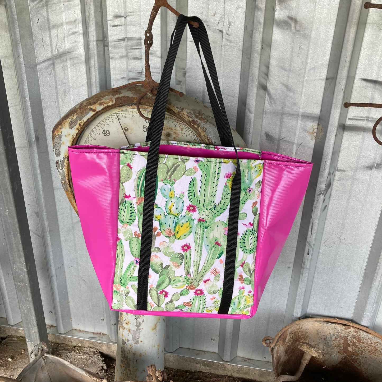 PVC_shopping_bags_resseable_durable_unique_leathercrafts