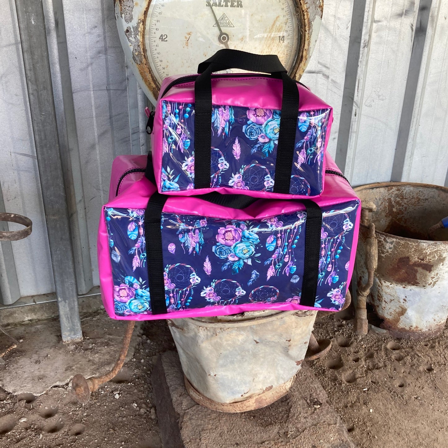 PVC Overnight Bag | Cow Skulls/Dream Catchers